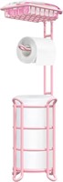 Pink Toilet Paper Holder Stand Tissue Holder