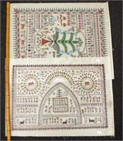 Two Indian paintings on silk