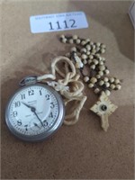 Pocket watch, rosary