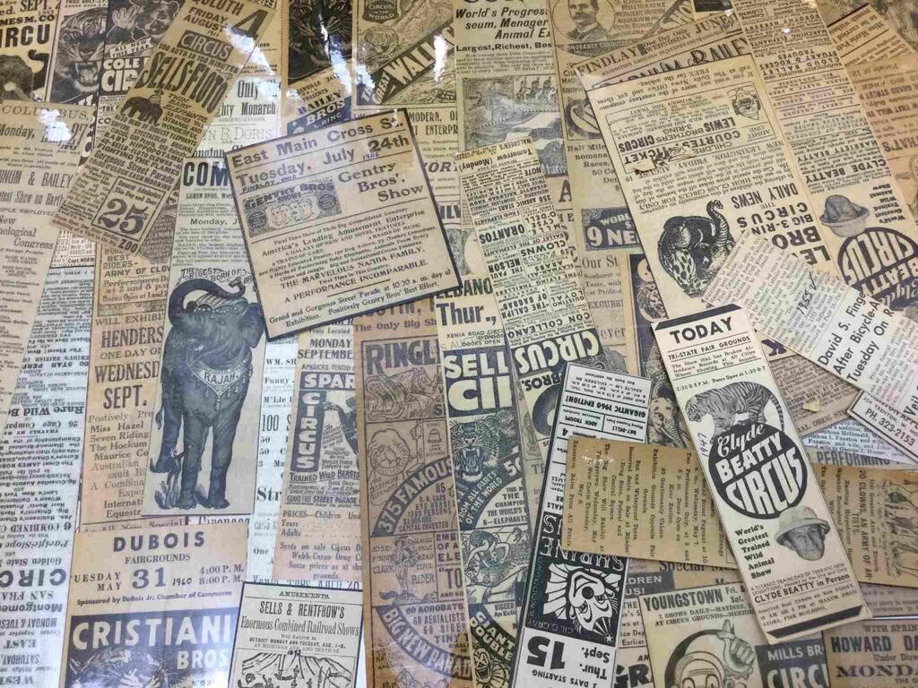 Antique/Vtg Circus Newspaper Ads & Clippings.