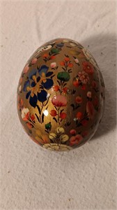 2.75" Gold Gilded Hand Painted Egg.