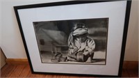 Framed Charcoal Art 29x22.5