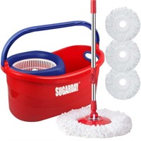SUGARDAY Spin Mop and Bucket System with Wringer S