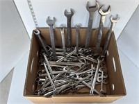 Box lot of wrenches