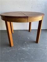 Round Wooden Marquetry Table