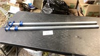 Two 48” Pittsburgh aluminum bar clamps