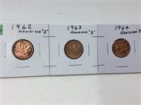 1962,63,64 Hanging Pennies