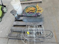 BIRD FEEDER, HOSE, EXTENSION CHORD, CHICKEN WIRE