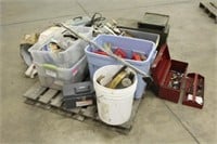 ASSORTED TOOLS, HARDWARE, AND BUILDING MATERIALS