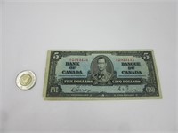 Billet 5$ Canada 1937