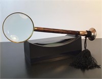 VICTORIAN PARASOL HANDLE MAGNIFYING GLASS