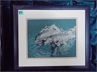 2 NEEDLEPOINT - KILLER WHALE, DOLPHINS