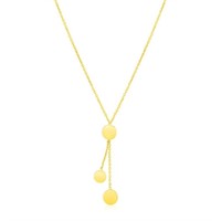14k Gold Necklace With Circle Drops