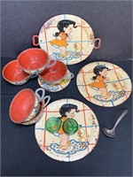 Ohio Art Tin Doll Dishes, Min Japan Sugar &