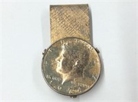 Money Clip 1974 Liberty $1 Coin Gold Tone