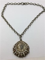 Queen  1953 Coronation Token  Necklace