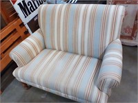 Striped loveseat