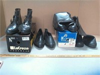 4 pair of new rubber overshoes men's size 7