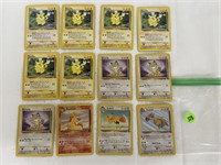 LOT OF 12 VINTAGE POKEMON CARDS