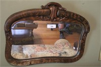Antique Oak Mirror 27 × 21