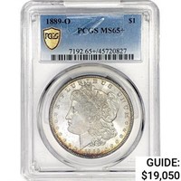 1889-O Morgan Silver Dollar PCGS MS65+