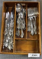 Silverware Set with Wooden Box