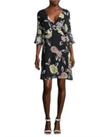 $128 Size 4 French Connection Floral Ruffle Dress