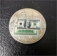 Rare Benjamin Franklin $100 Banknote Coin