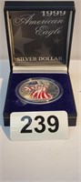 1999 American Silver Eagle Colorizied