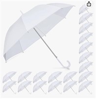 18 Pack White stick Umbrellas w j handle
