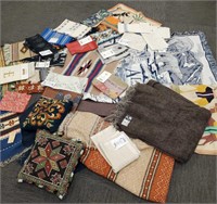 Group of vintage textiles including Scandinavian