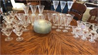 Mid Century Etched Frosted Southwest Stemware