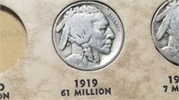 1919 Buffalo Nickel From A Set