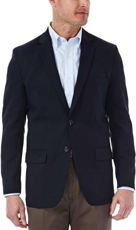 (N) Haggar Mens Travel Stretch Tailored Fit 2-Butt