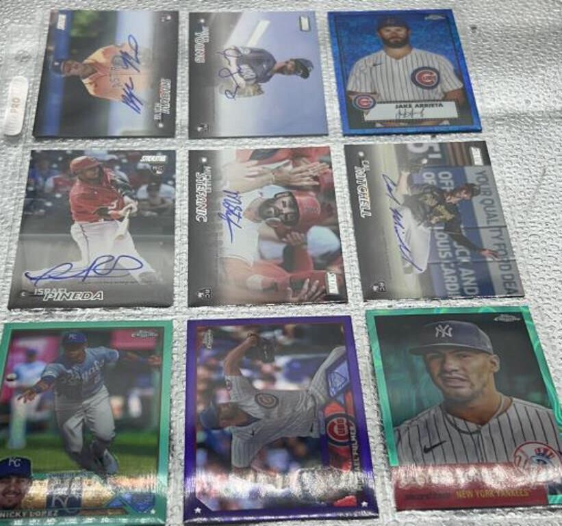 Topps baseball cards  autographed