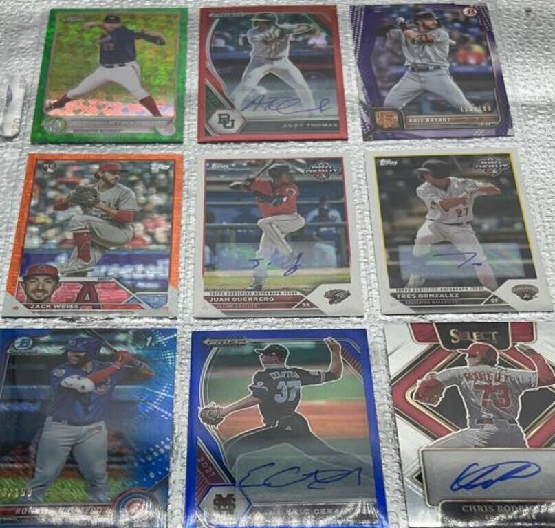 Topps baseball cards some autographed