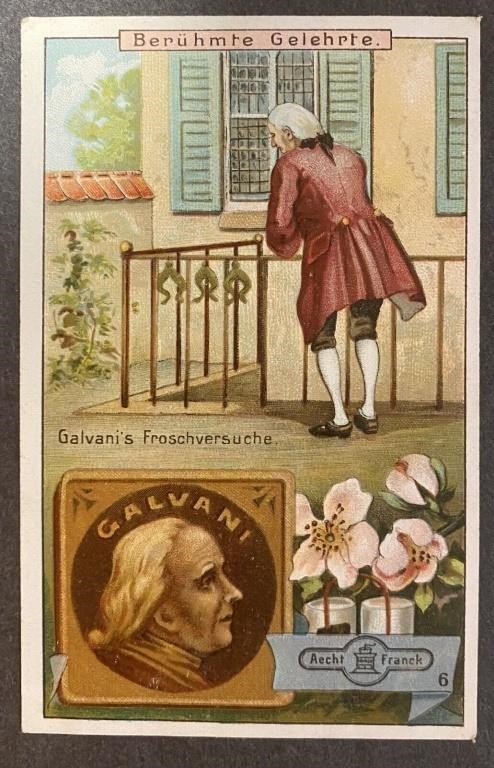 LUIGI GALVANI: Victorian FRANCK Coffee Card (1900)