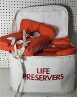 Life Preservers (6) w/ Zippered Storage Tote