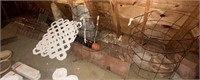 Misc wood tomatoes cages and lattice
