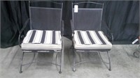 PAIR OF WROUGHT IRON PATIO ROCKERS