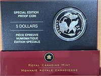 2005 Cdn $5 Saskatchewan Proof Coin .9999 Silv