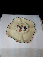 Fruit decorated lazy Susan dishes