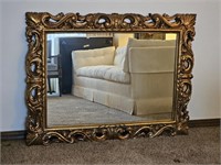 Gilded Baroque Style Carved Wood Wall Mirror