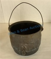 Antique cast-iron bean pot