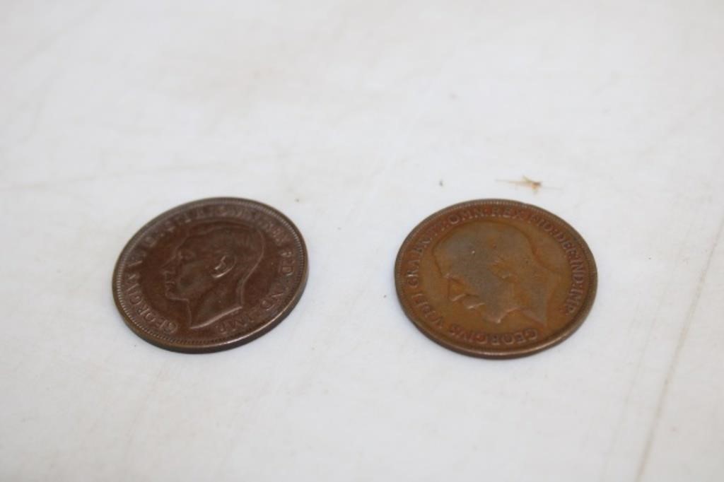1944 & 1946 One Penny Coins