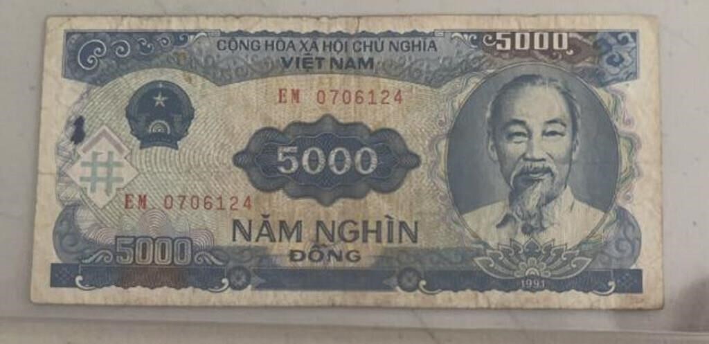 FOREIGN "VIETNAM" BANK NOTE (5000)