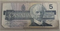 FOREIGN "CANADA" BANK NOTE (5-DOLLARS)