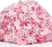 1 LB Baby Shower Girl Crinkle Cut Paper Shred