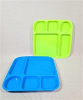Pair Of Divided Lunch Trays