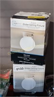 2 GLOBE CEILING FIXTURES